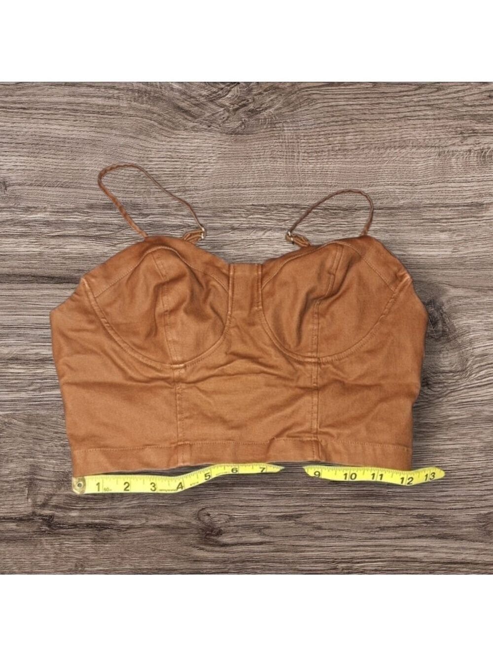Indigo Rising Brown Halter Bralette Top Medium